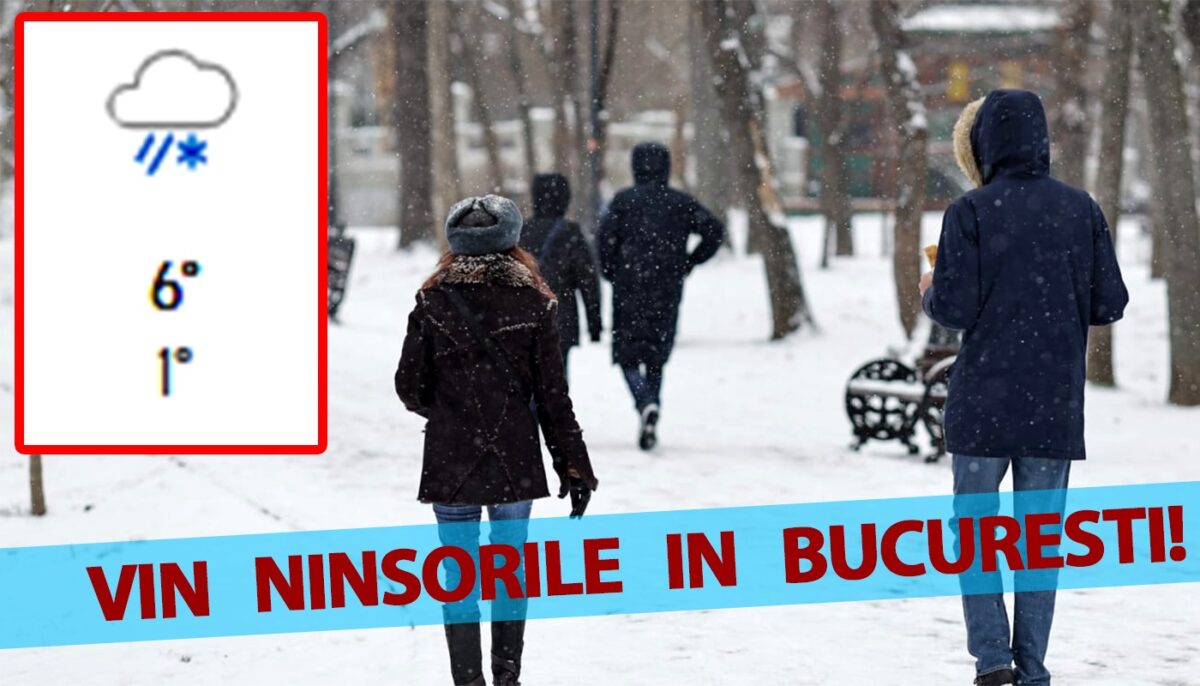 Vin ninsorile în București. Meteorologii Accuweather au schimbat prognoza: Pe ce dată ninge