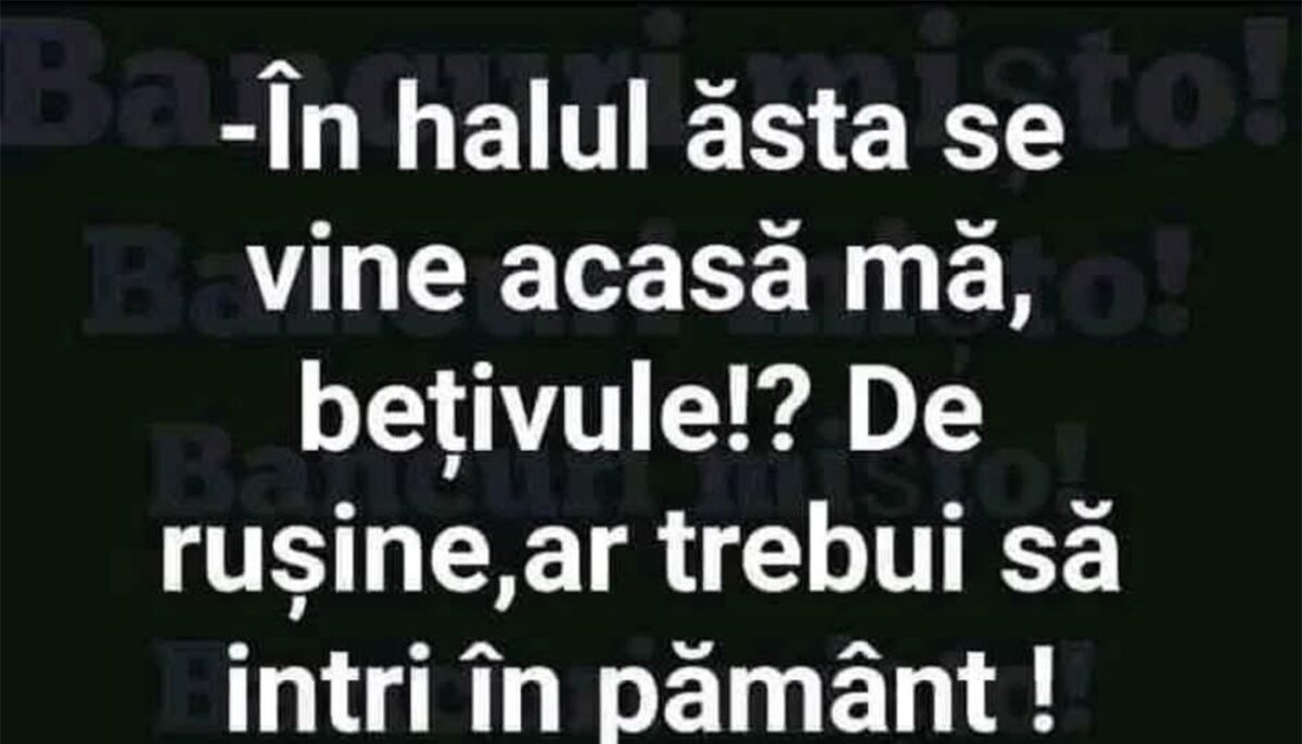 Imagine Stire Bancul sfârșitului de săptămână | „În halul ăsta vii acasă?” | 2review.ro