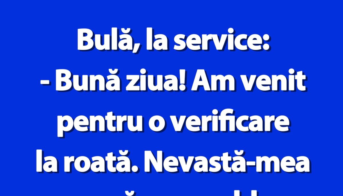 Imagine Stire BANC | Bulă, la service: „Am venit pentru o verificare la roată” | 2review.ro