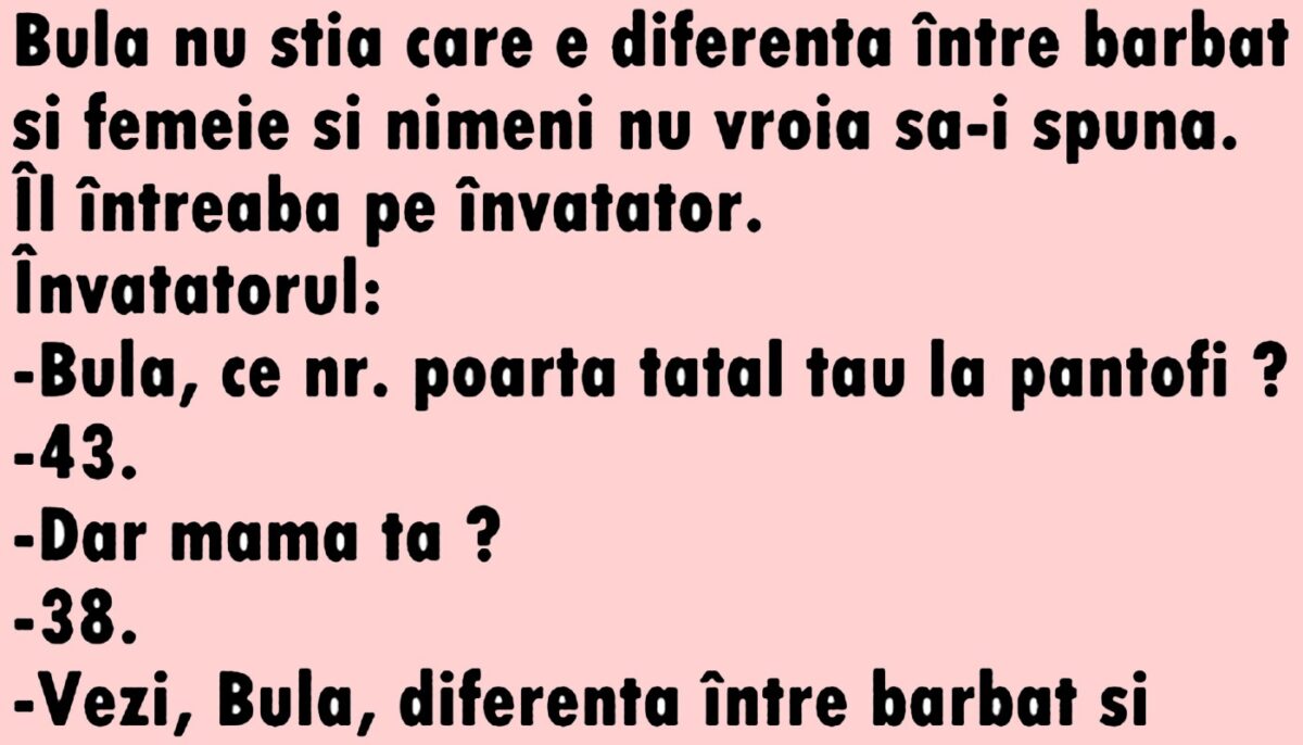 Imagine Stire BANC | Bulă și diferența dintre bărbați și femei | 2review.ro