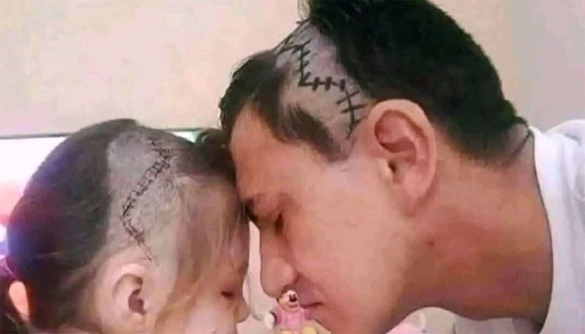 Povestea din spatele imaginii care s-a viralizat în România. Care e motivul pentru care tatăl și fiica s-au fotografiat așa