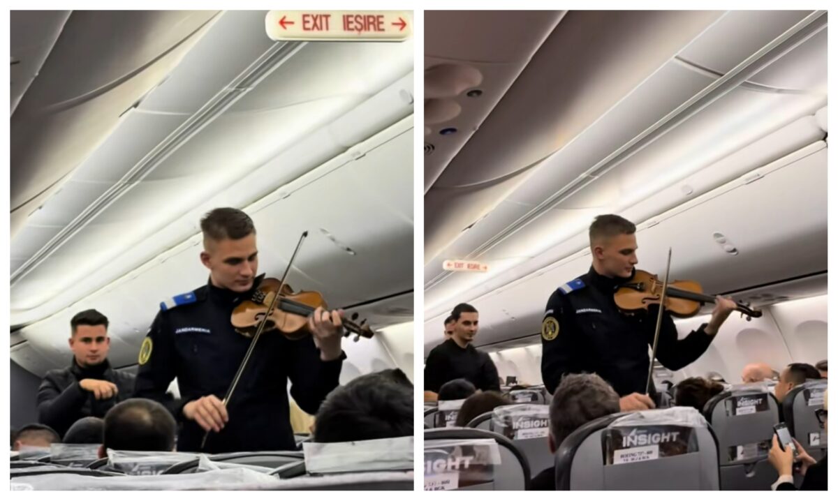 Surpriză de 1 decembrie, la 10.000 m altitudine! Momentul care i-a înduioșat pe toți pasagerii Tarom