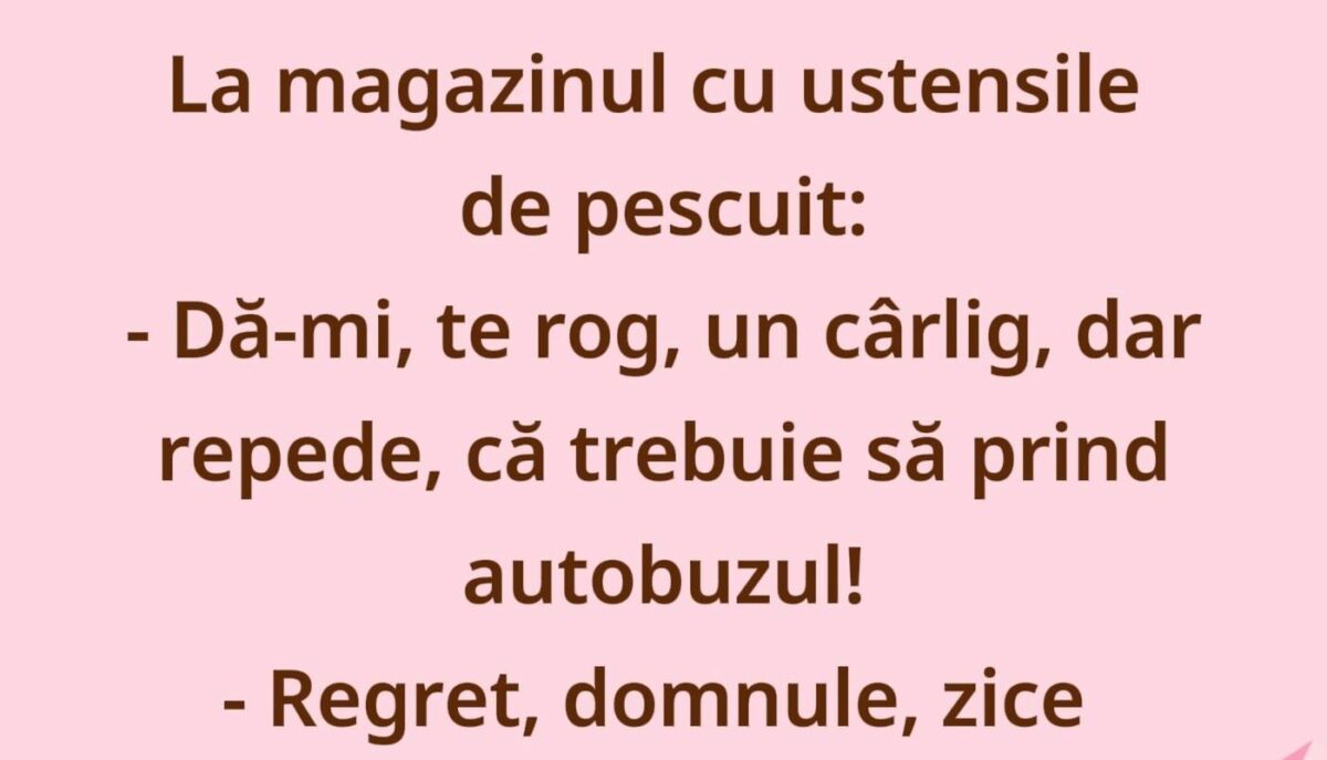 Imagine Stire Bancul începutului de săptămână | Clientul, cârligul și fuga după autobuz | 2review.ro
