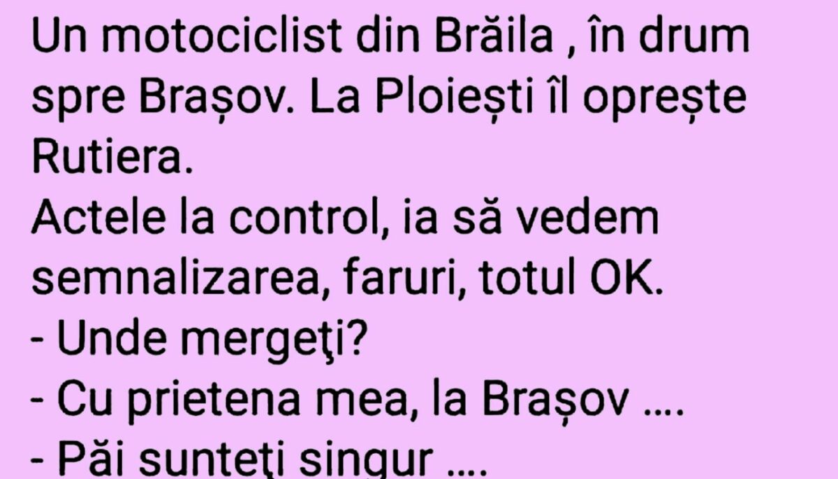 Imagine Stire Bancul sfârșitului de săptămână | Motociclistul și polițistul de la Rutieră | 2review.ro