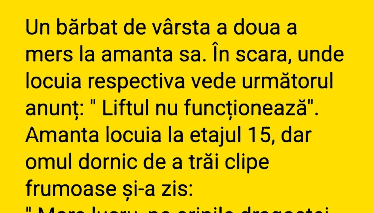 Imagine Stire BANC | Bărbatul, amanta și liftul | 2review.ro