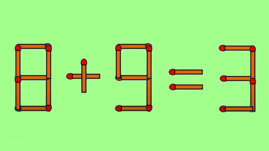 Imagine Stire TEST IQ cu bețe de chibrit | Rezolvă ecuația 8+9=3, mutând un singur băț de chibrit | 2review.ro