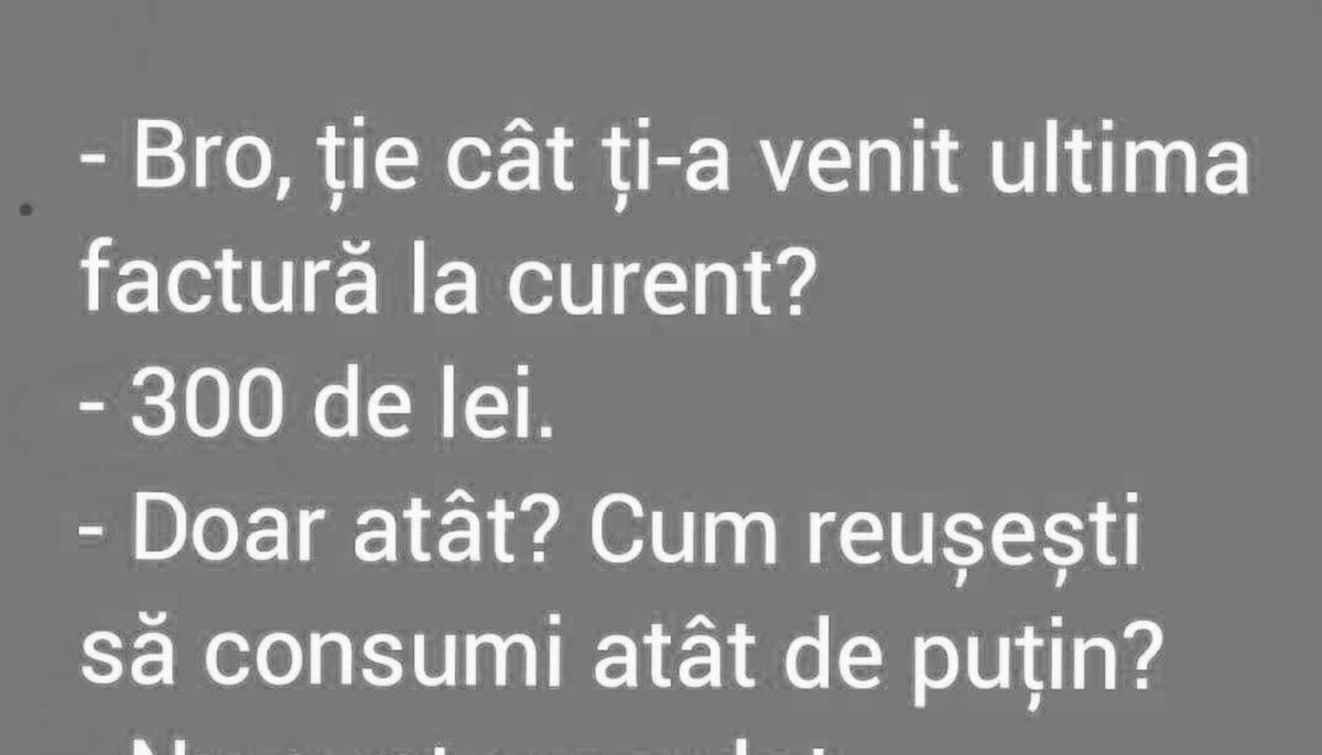 Imagine Stire Bancul sfârșitului de săptămână | „Cum reușești să consumi atât de puțin?” | 2review.ro