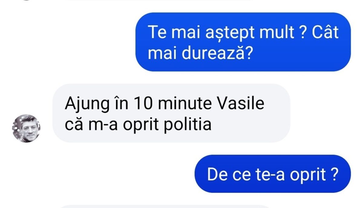 Imagine Stire BANC | „Ajung în 10 minute, Vasile, că m-a oprit poliția” | 2review.ro