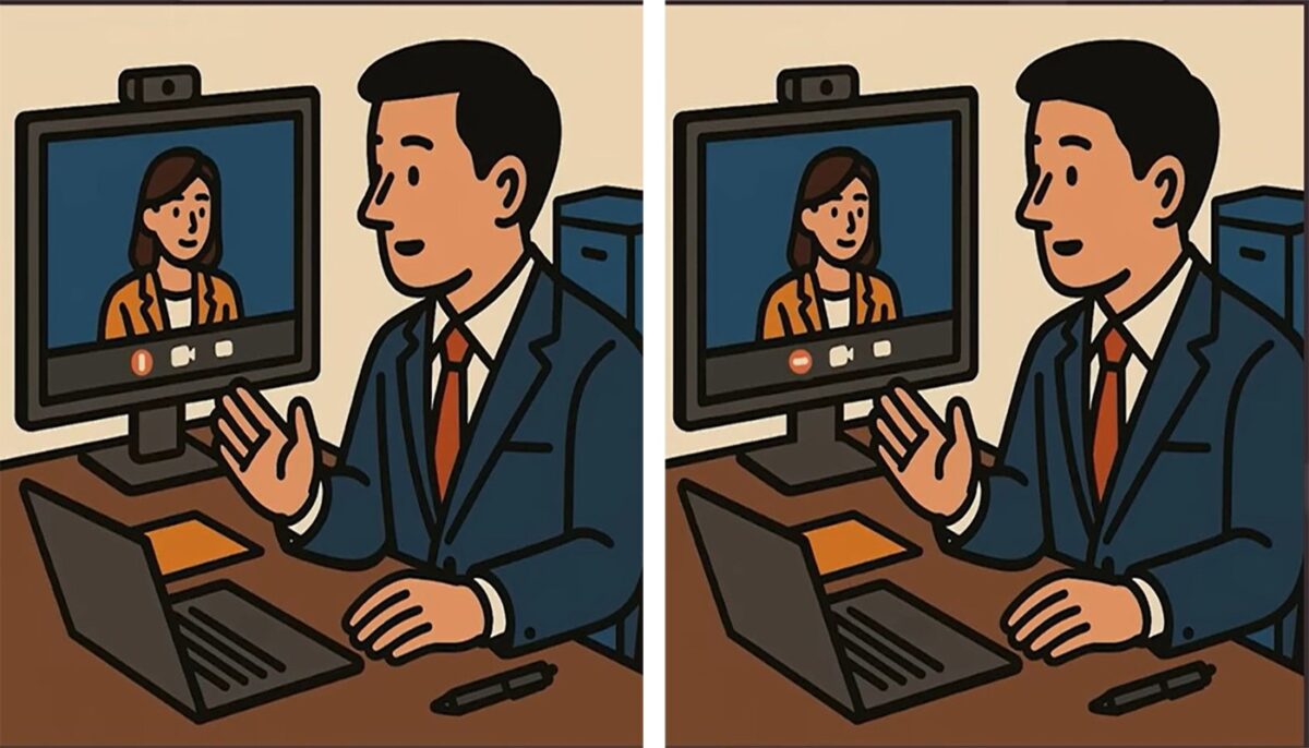 Imagine Stire Test de perspicacitate | Depistați toate cele 3 diferențe dintre acești doi corporatiști aflați în meeting | 2review.ro