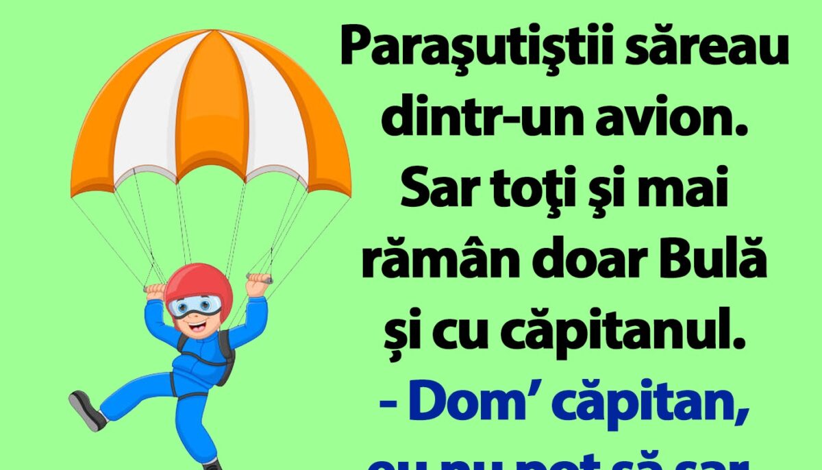 Imagine Stire BANC | Bulă, căpitanul și parașuta | 2review.ro