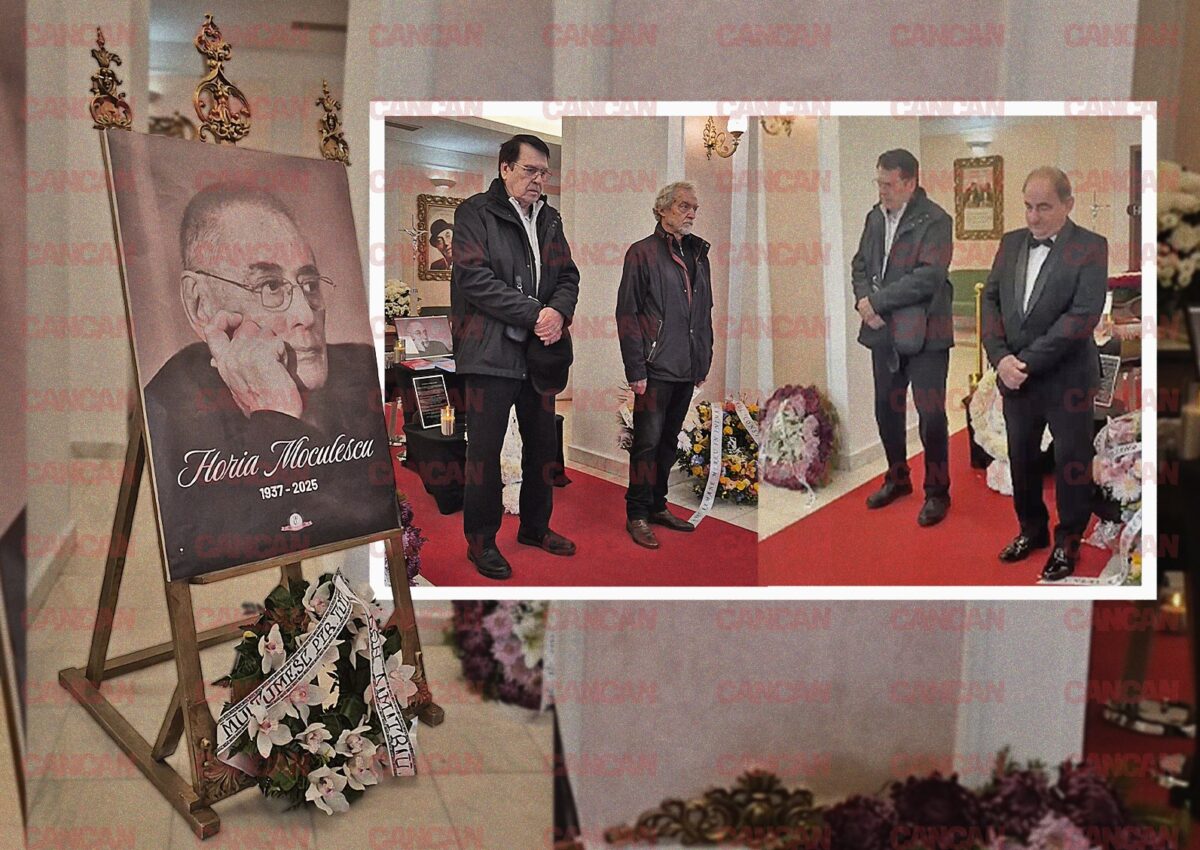 Imaginile durerii de la priveghiul lui Horia Moculescu. O mână de oameni i-au adus un ultim omagiu