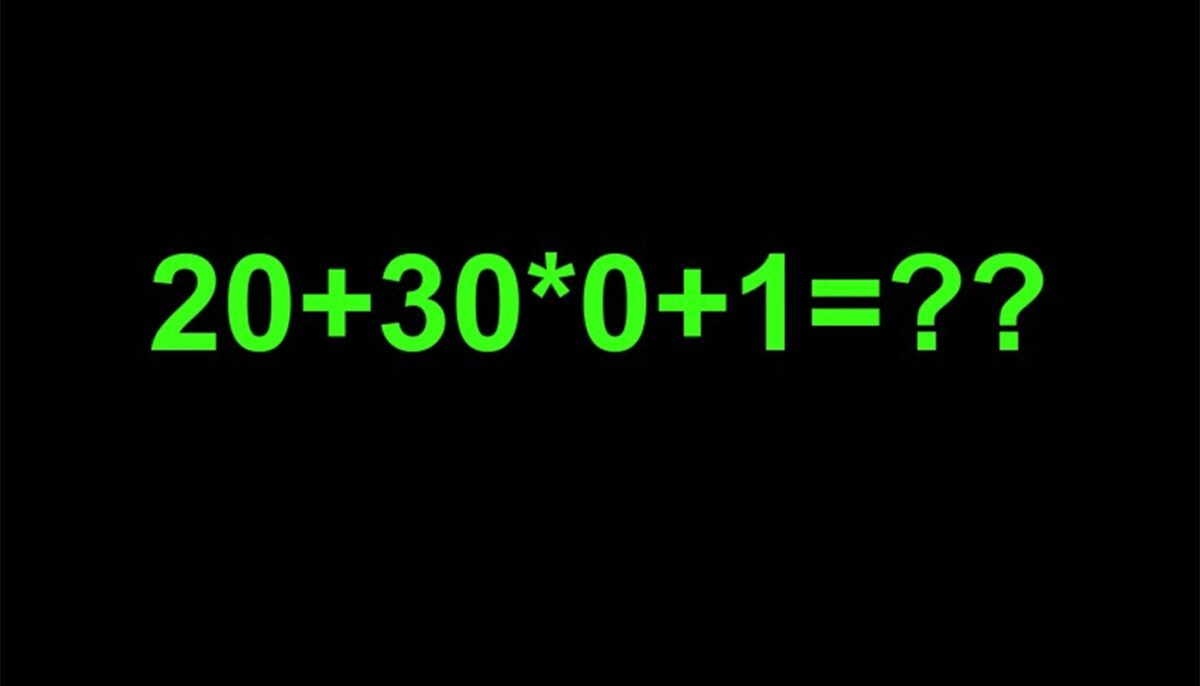 Imagine Stire Test IQ pentru matematicieni | Cât face 20 + 30 x 0 + 1 = ? | 2review.ro