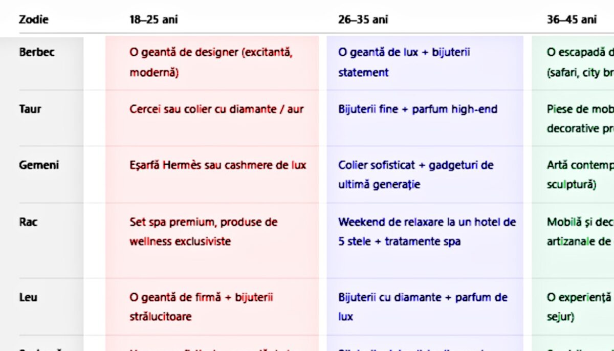 Tabel exclusiv pentru femei | Ce cadou vei primi de la Moș Crăciun, în funcție de zodie și de vârstă