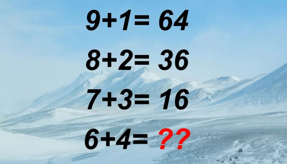 Imagine Stire Test IQ exclusiv pentru genii | Cât face 6+4, dacă 9+1 = 64, 8+2 = 36 și 7+3 = 16? | 2review.ro