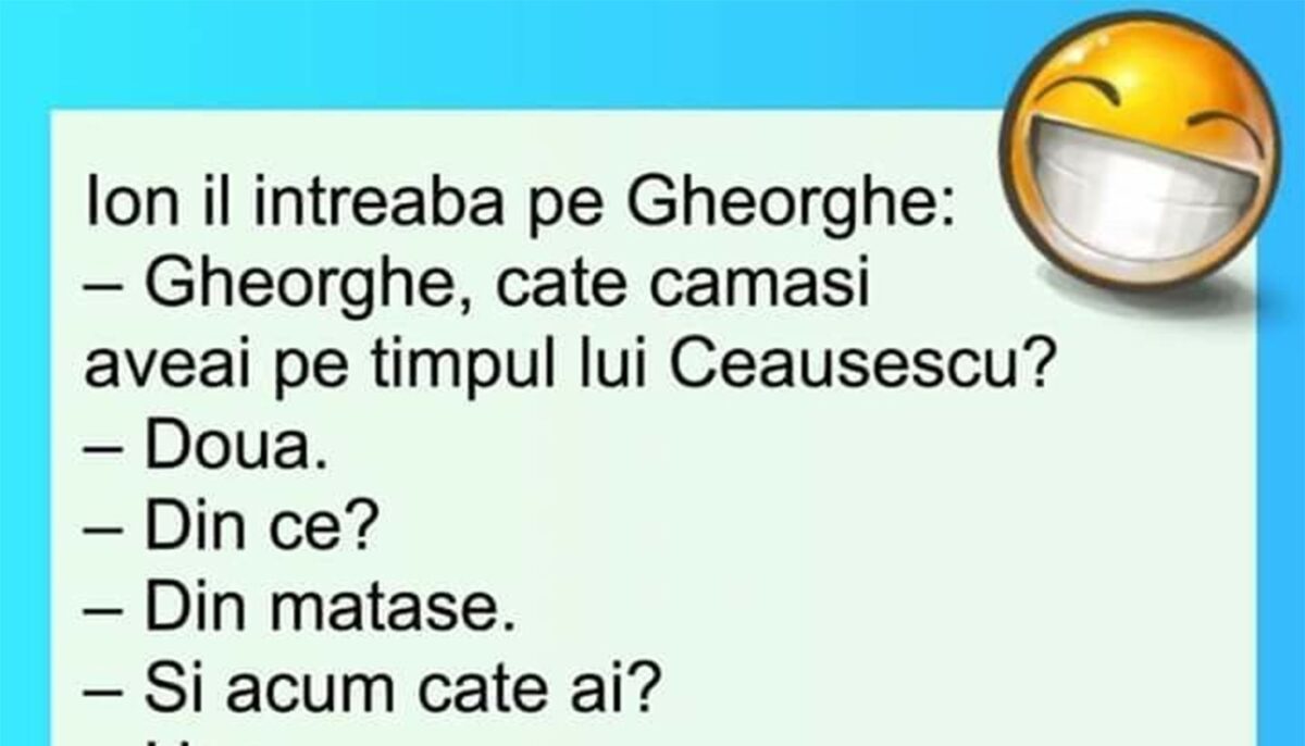 Imagine Stire BANCUL ZILEI | „Gheorghe, câte cămăși aveai pe timpul lui Ceaușescu?” | 2review.ro