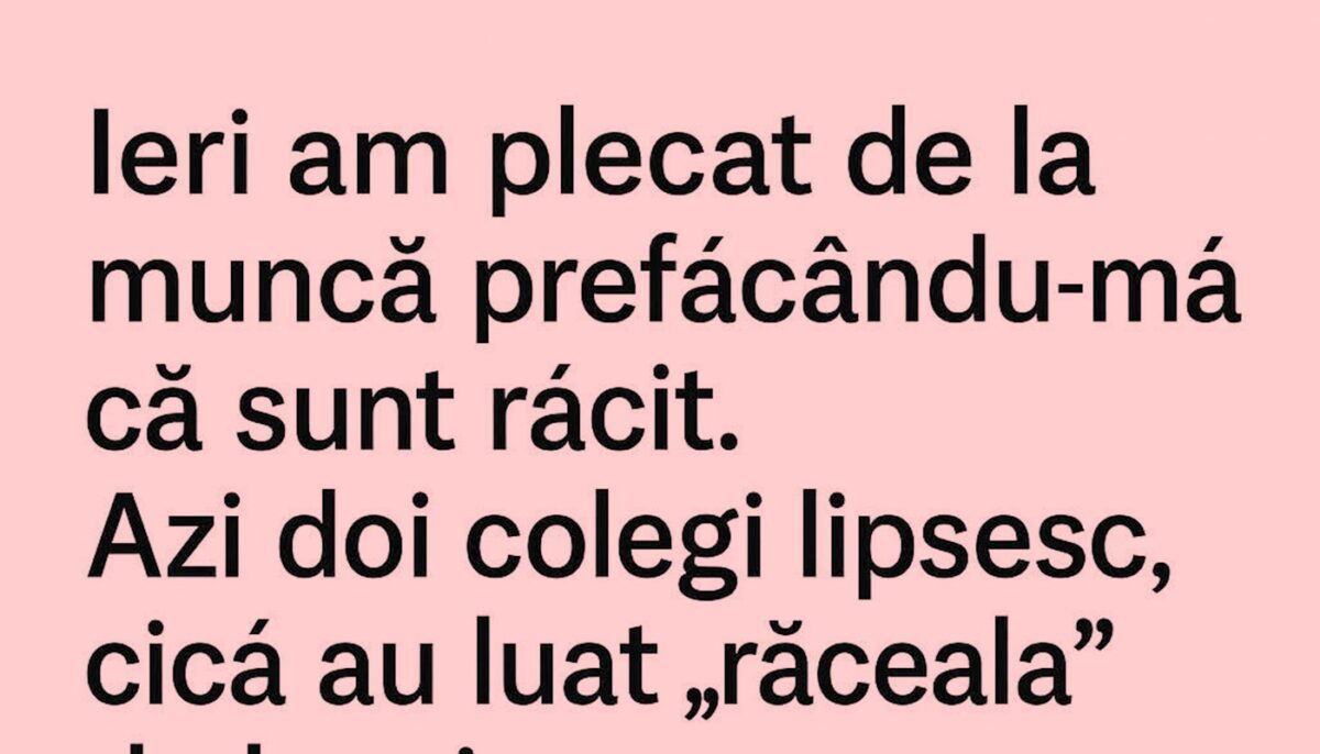 Imagine Stire BANC | „Ieri am plecat de la muncă prefăcându-mă că sunt răcit” | 2review.ro