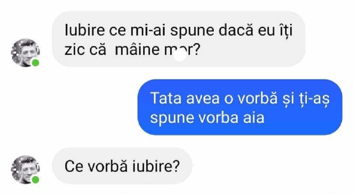 Imagine Stire Bancul începutului de săptămână | ”Iubire, ce mi-ai spune dacă mâine mor?” | 2review.ro
