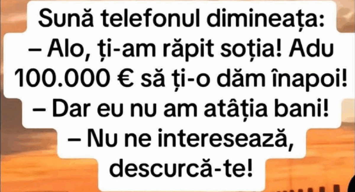Imagine Stire BANC | Sună telefonul: ”Alo, ți-am răpit soția” | 2review.ro