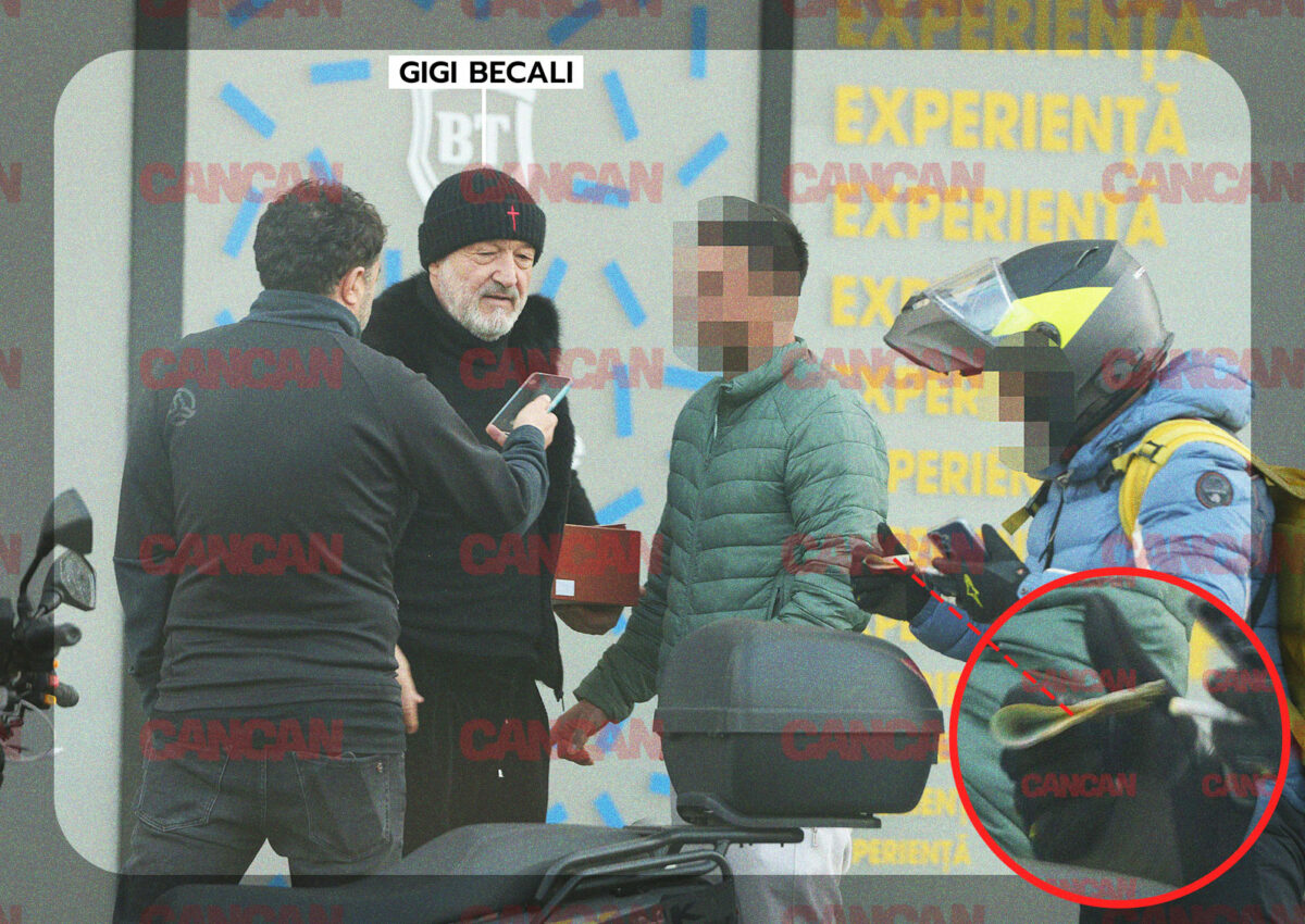 Numai unul e Gigi Becali! A cinstit un livrator, în mijlocul străzii