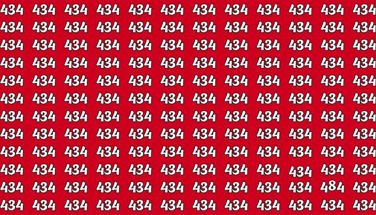Imagine Stire TEST IQ | Nu toate numerele din imagine sunt 434. Găsiți-l pe cel diferit! | 2review.ro