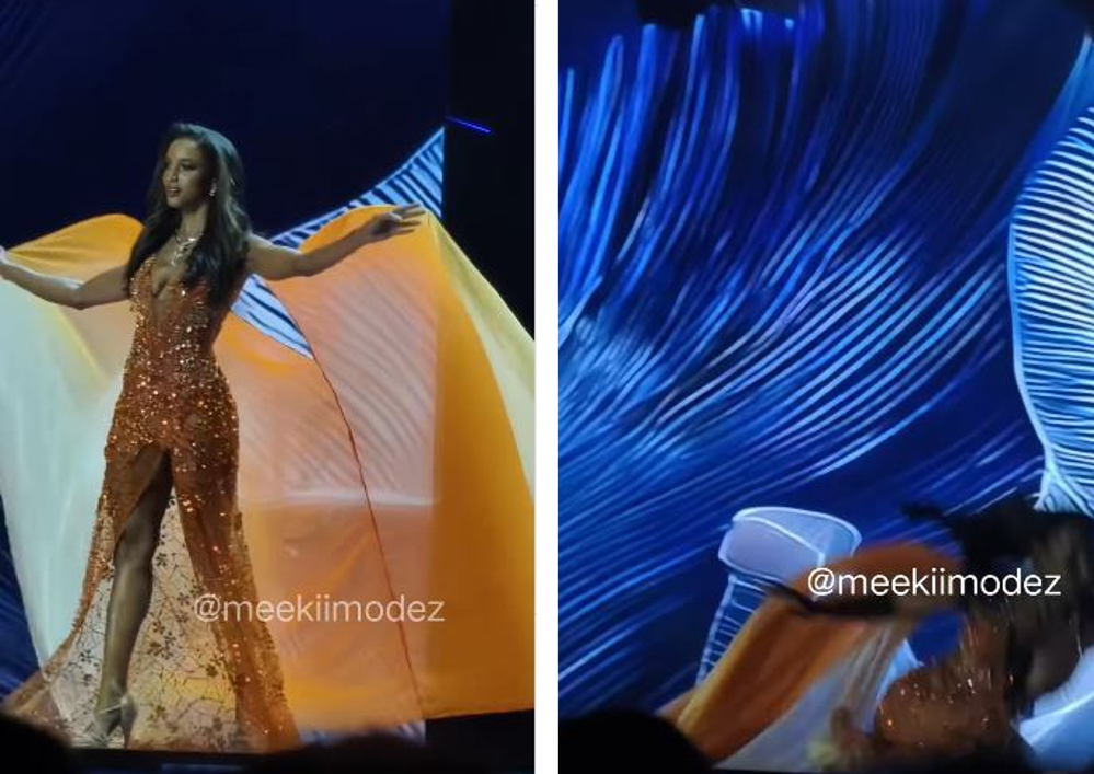 Imagine Stire Clipe de panică la Miss Universe! O concurentă a călcat în gol și căzut de pe scenă | 2review.ro