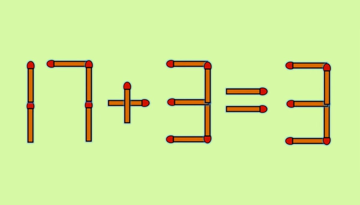 Imagine Stire Test IQ exclusiv pentru genii | Corectați 17 + 3 = 3, mutând un singur chibrit | 2review.ro