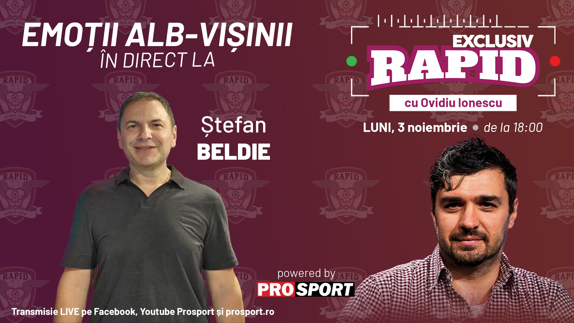 „EXCLUSIV RAPID” după Craiova – Rapid 2-2 începe la ora 18:00, în direct pe YouTube