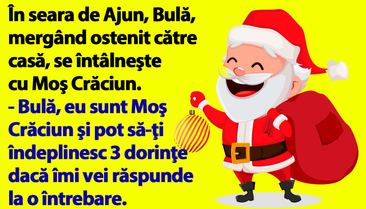 Imagine Stire BANC | În seara de Ajun, Bulă, mergând ostenit către casă, se întâlneşte cu Moş Crăciun | 2review.ro