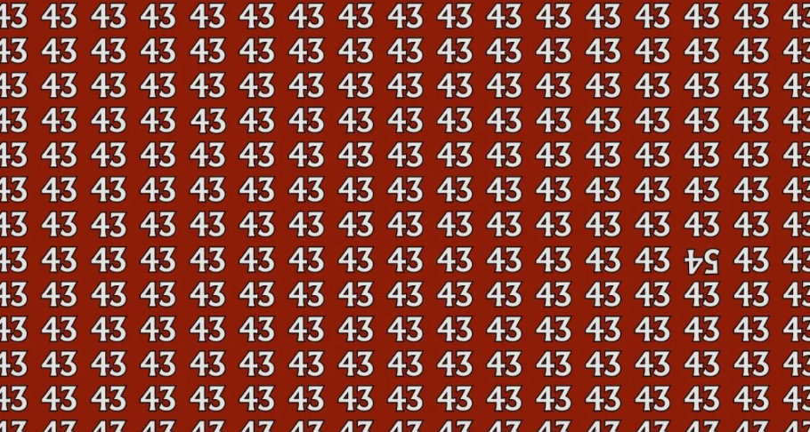 Imagine Stire Test IQ | Găsiți numărul 54 ascuns printre 43. Geniile îl descoperă în doar 20 de secunde | 2review.ro