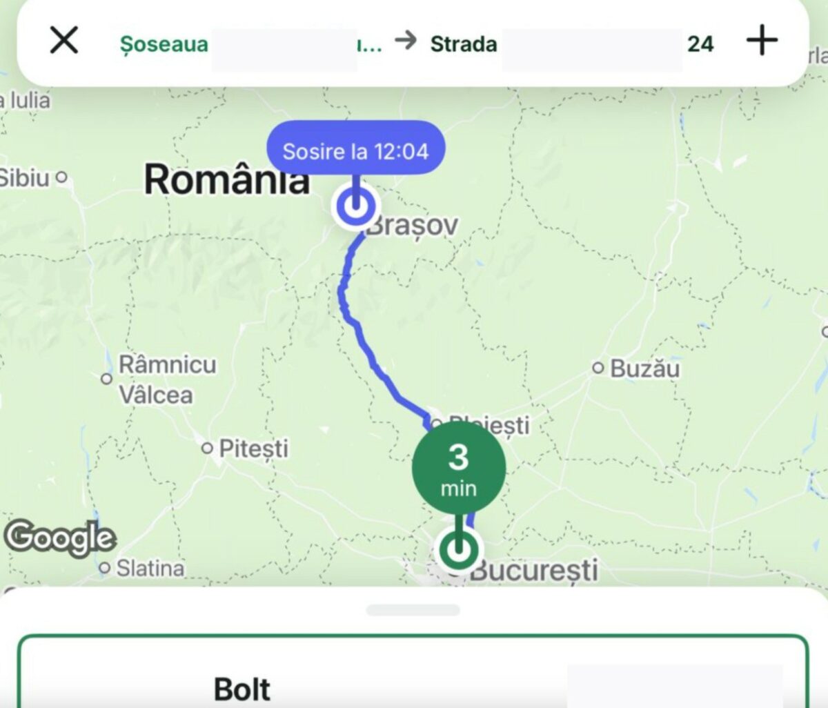 Cât a plătit un client din București pe o cursă până în Brașov, pe 23 decembrie 2025? Suma e formată din 4 cifre