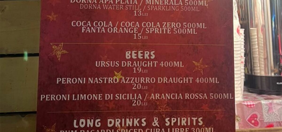 Cât costă o bere la draft, la Târgul de Crăciun din Piața Constituției. Bucureștenii au crezut că este o eroare