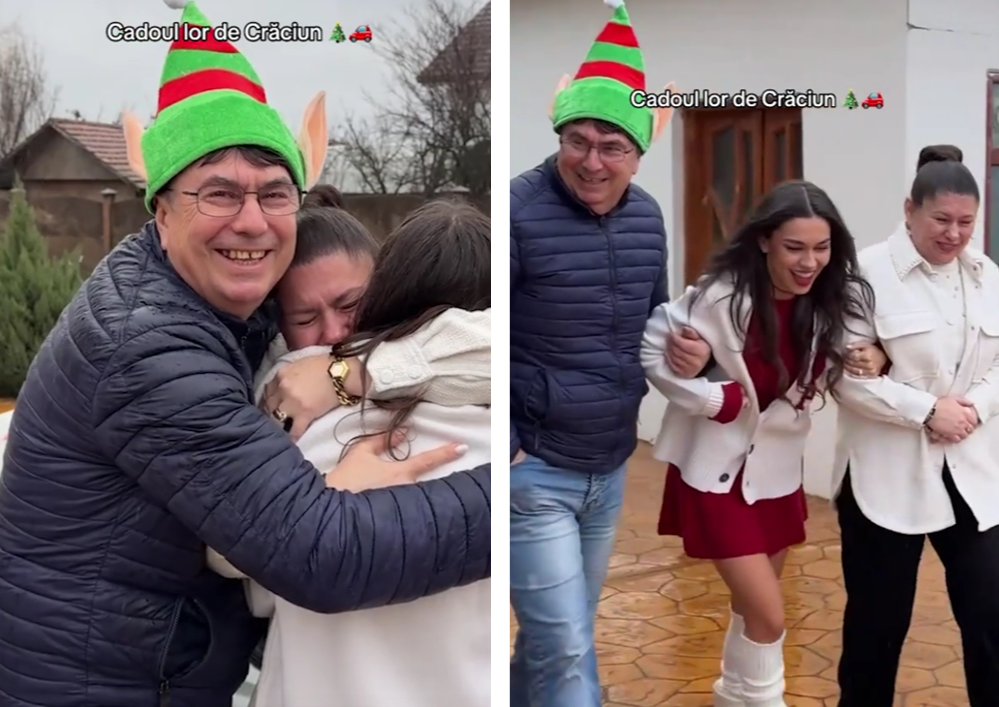 Ce cadou impresionant le-a făcut Mira părinților ei, de Crăciun. Au fost emoționați până la lacrimi!
