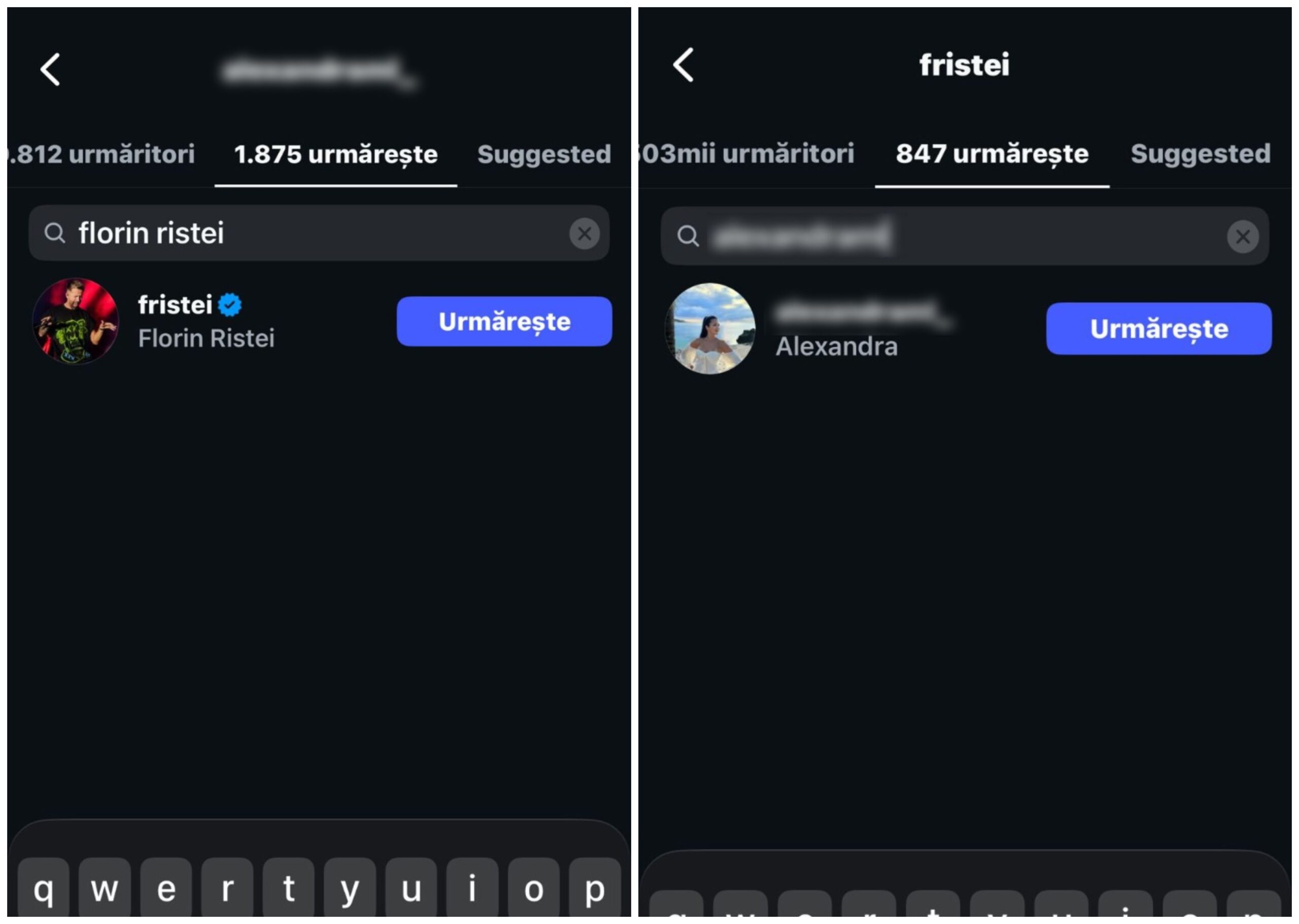 Cei doi se urmăresc reciproc pe Instagram