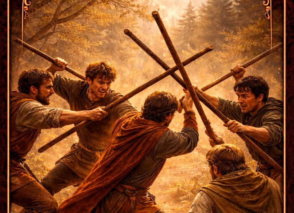 Imagine Stire Cartea de Tarot a zilei de 29 decembrie 2025. Cinci de Bâte: între tensiune și progres personal | 2review.ro