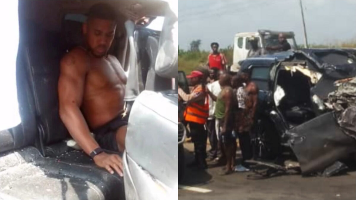 Imagine Stire Anthony Joshua, la un pas de moarte. A scăpat ca prin minune dintr-un accident rutier. Imagini video cu operațiunea de salvare | 2review.ro