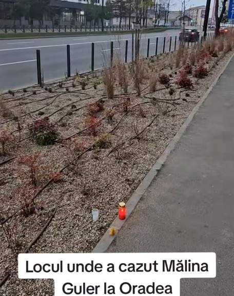 Imagine de la locul unde Mălina s-a stins