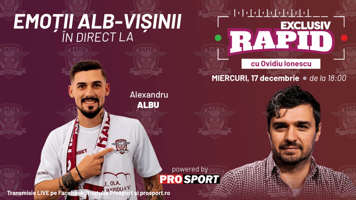 Rapid așteaptă derby-ul cu FCSB din postura de lider al ligii 1, iar noi vă aducem ultimele detalii despre partida de duminică seară, în direct la „EXCLUSIV RAPID”, de la 18:00, pe YouTube – ProSport