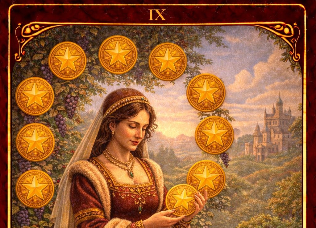 Imagine Stire Cartea de tarot a zilei 23 decembrie: Nouă de Monede îți aduce abundență și stabilitate | 2review.ro