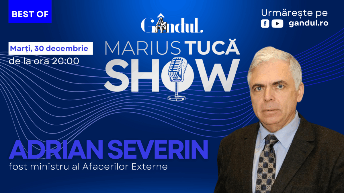 Gândul prezintă Best of Marius Tucă Show – marți, 30 decembrie, de la ora 20:00