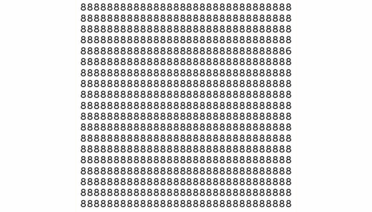 Imagine Stire Test de inteligență | Nu toate cifrele din imagine sunt 8. Identificați-o pe cea diferită! | 2review.ro