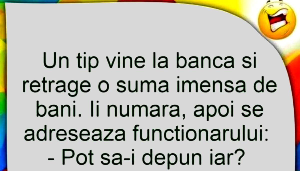 Imagine Stire BANC | Un tip vine la bancă și retrage o sumă imensă de bani | 2review.ro