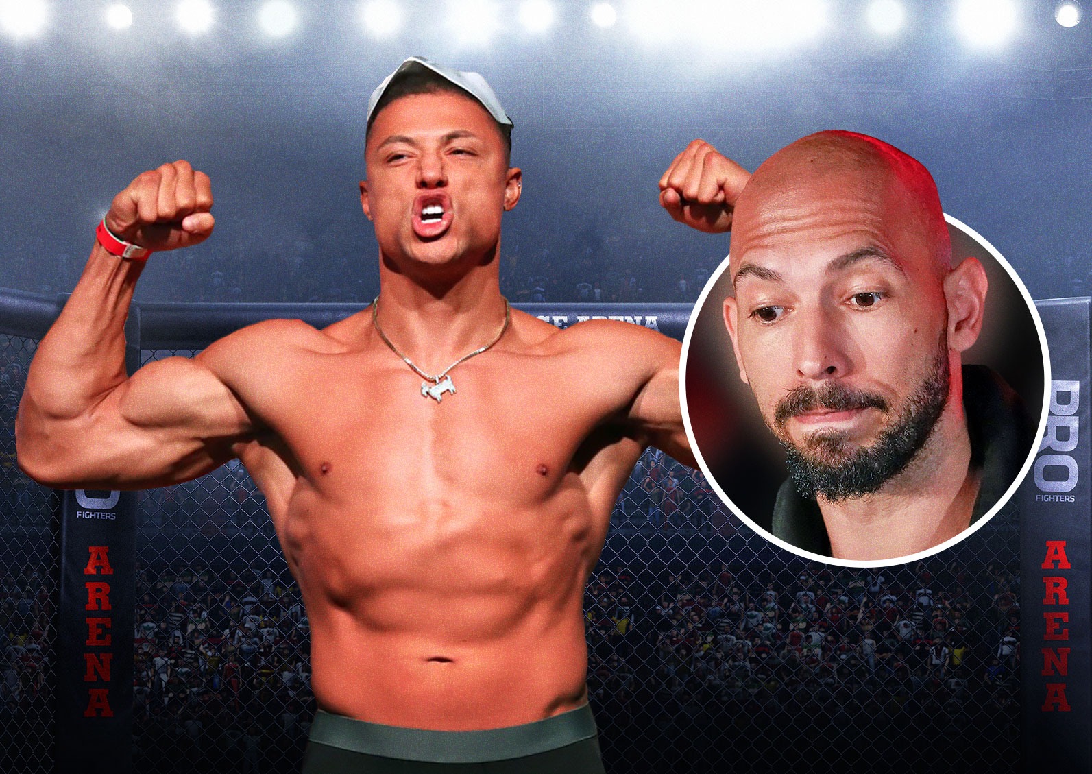 Andrew Tate a fost rupt cu bătaia! Chase DeMoor l-a învins într-un meci controversat