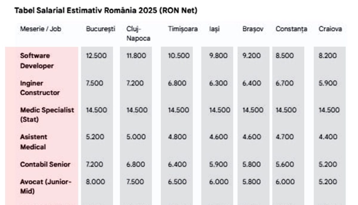 Câștigi prea puțin? Ce salariu ar trebui să ai, de fapt, în funcție de job și de orașul în care locuiești. Tabel complet pentru România