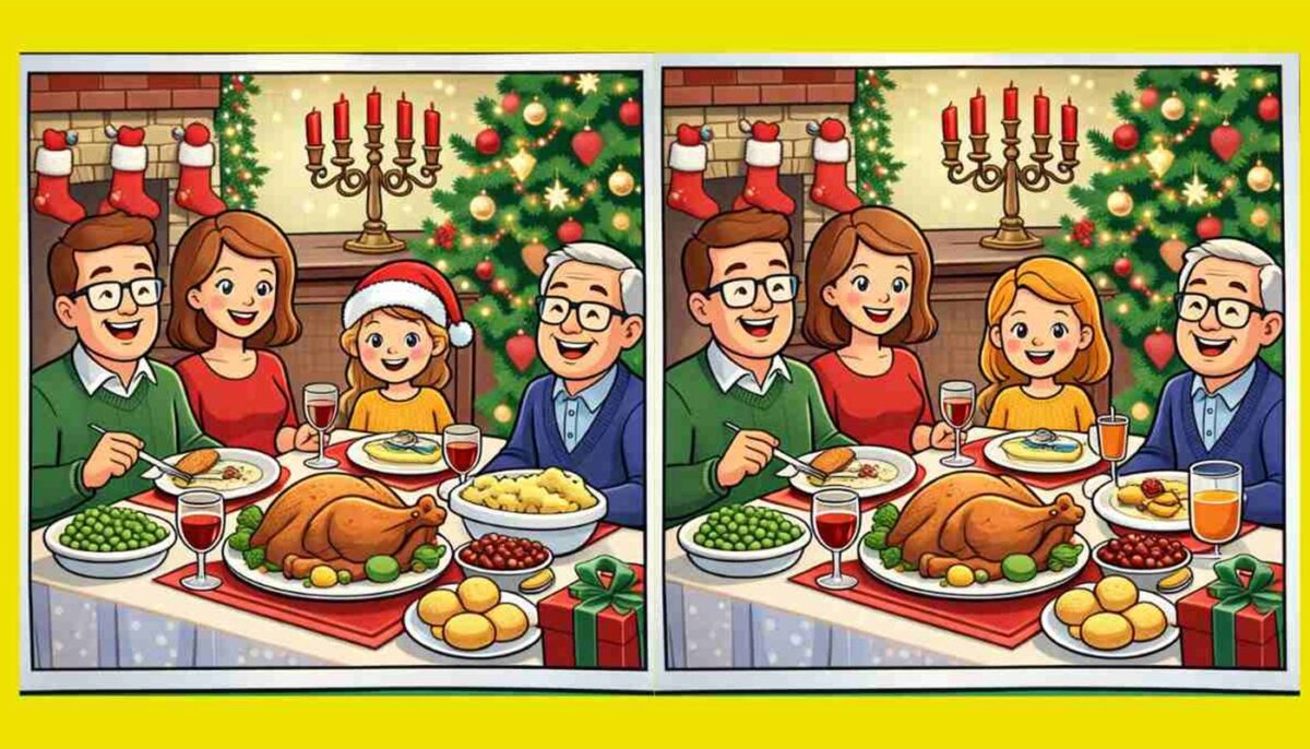 Imagine Stire Test IQ de Crăciun | Identificați toate cele 3 diferențe dintre aceste două mese de Crăciun | 2review.ro