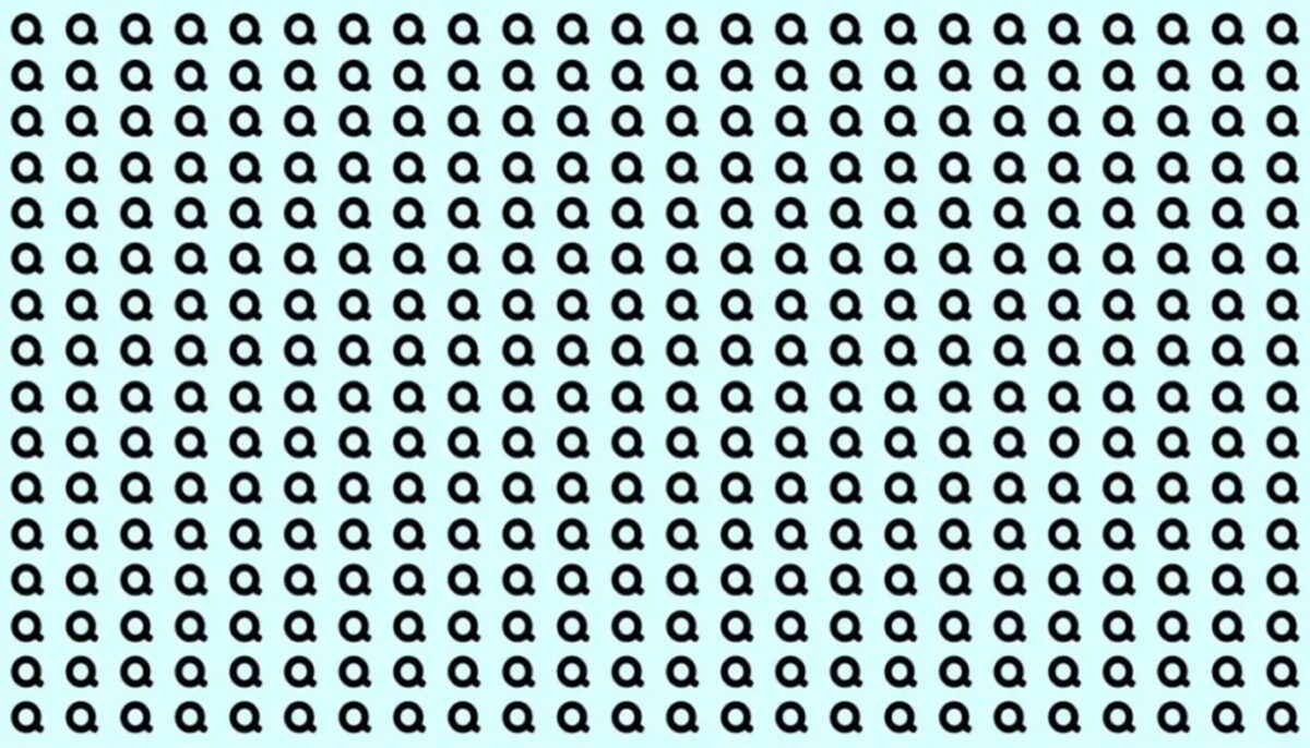 Imagine Stire Test de inteligență | Identificați singura literă O ascunsă printre Q-uri, în cel mult 15 secunde | 2review.ro