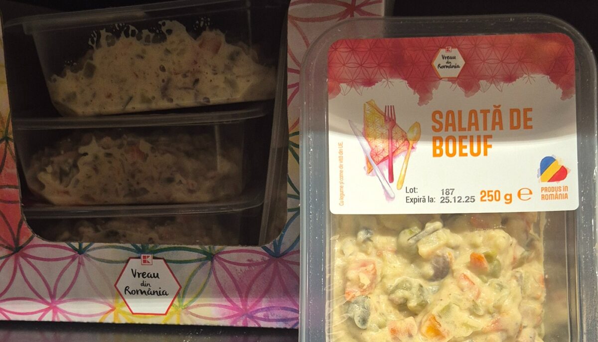 Cu cât se vinde o salată de Boeuf în Kaufland acum, înainte de Revelion