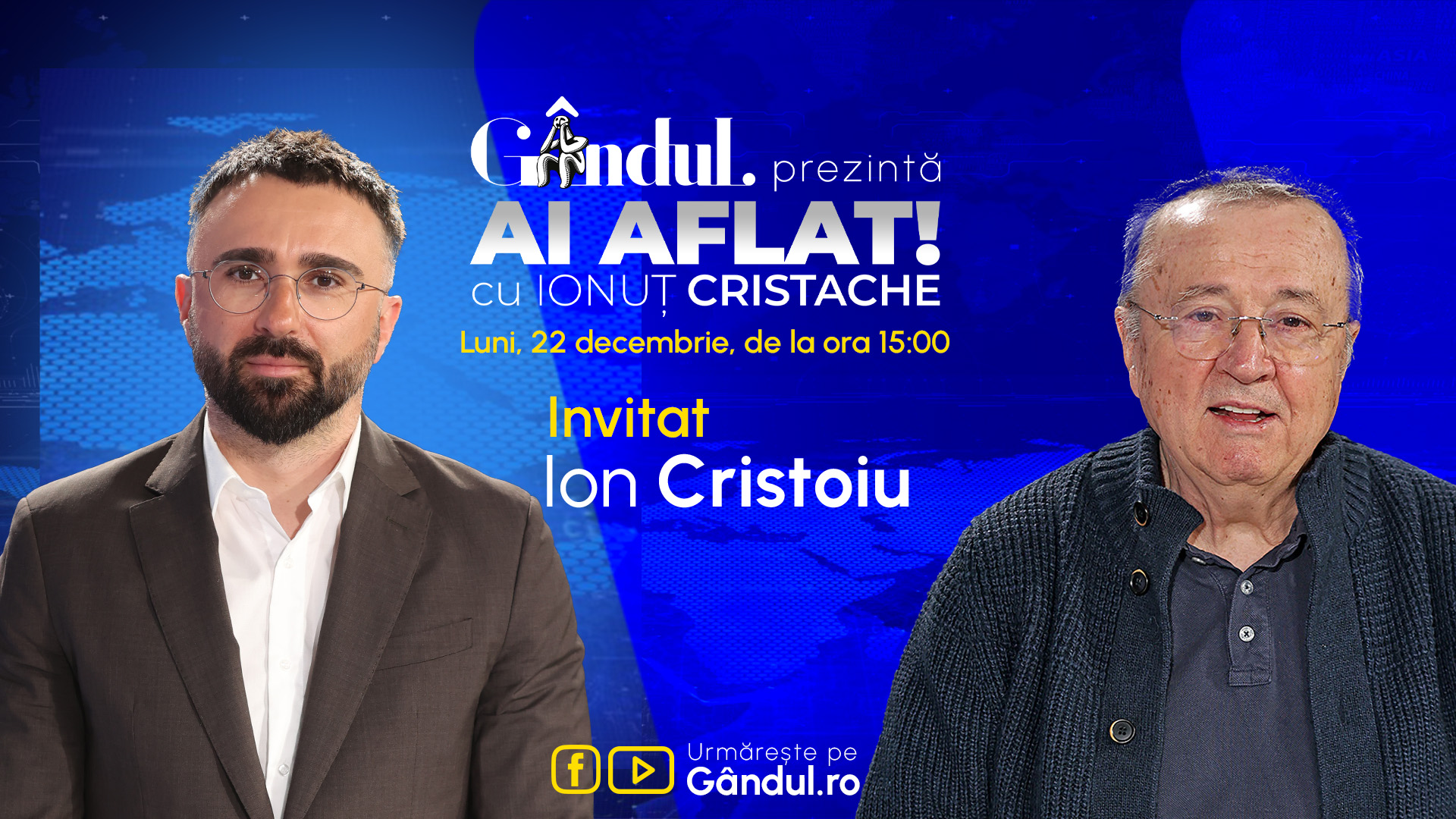 Marius Tucă Show începe luni, 22 decembrie, de la ora 20.00