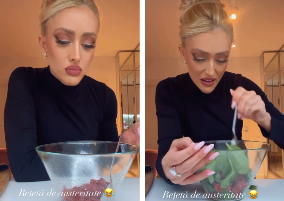 Iuliana Pepene mănâncă carne crudă.