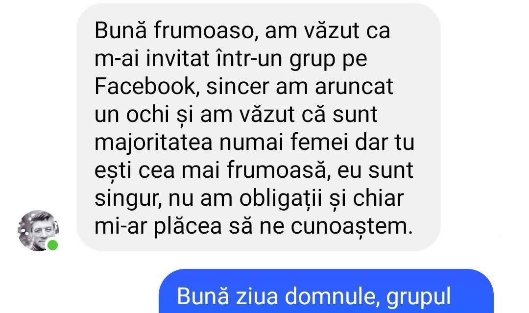 Imagine Stire BANC | “Bună, frumoaso! Am văzut că m-ai invitat într-un grup” | 2review.ro