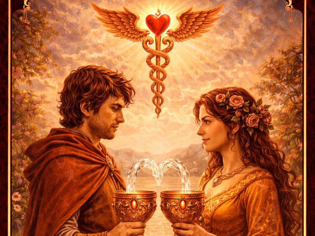 Imagine Stire Cartea de Tarot a zilei de 25 decembrie 2025. În prima zi de Crăciun, Doi de Cupe aduce conexiuni autentice | 2review.ro